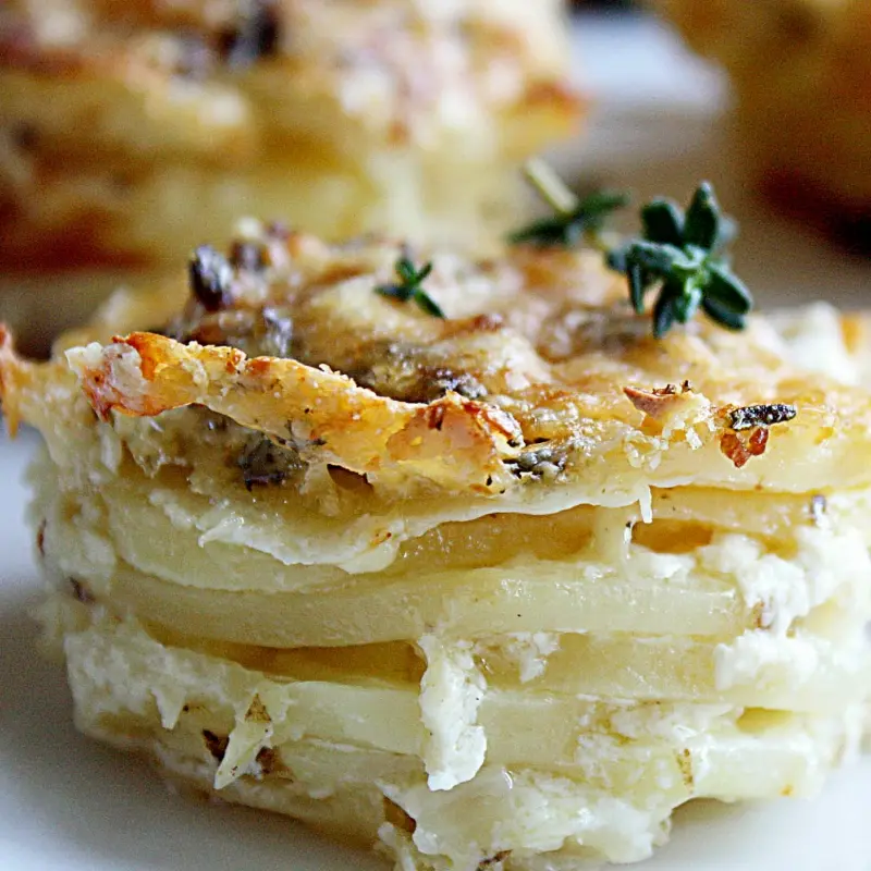 Parmesan Scalloped Potato Stacks