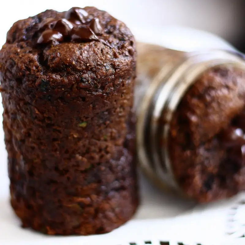 Individual Chocolate Coffee Zucchini Cakes