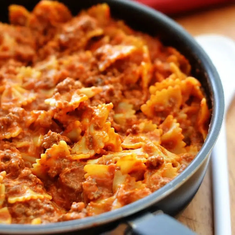 Bowtie Skillet Lasagna