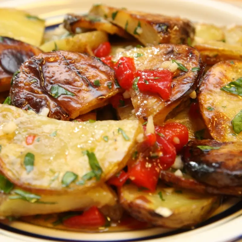 Garlicky Grilled Potato Salad