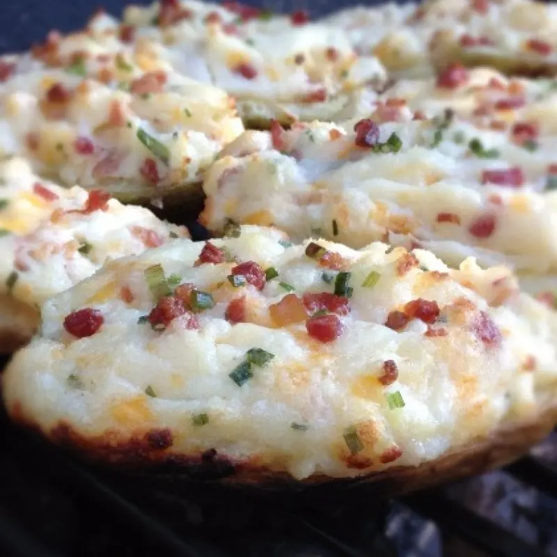 Grilled Loaded Baked Potato Skins