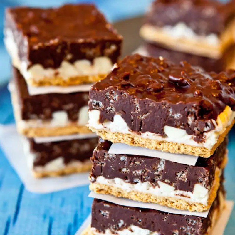Peanut Butter Cocoa Krispies Smores Bars