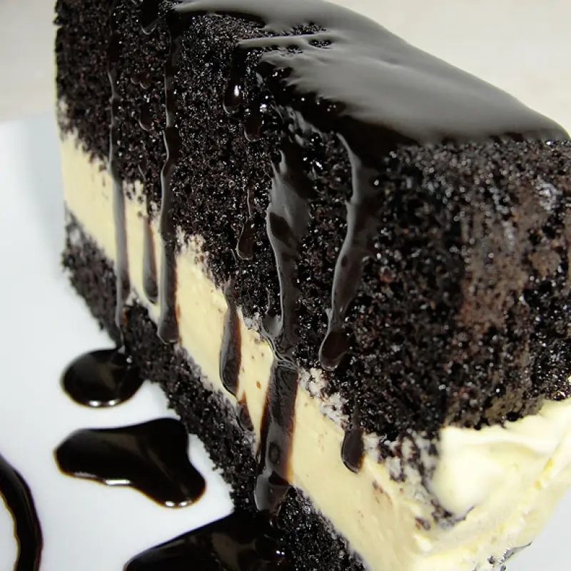 Italian Gelato and Chocolate Cake