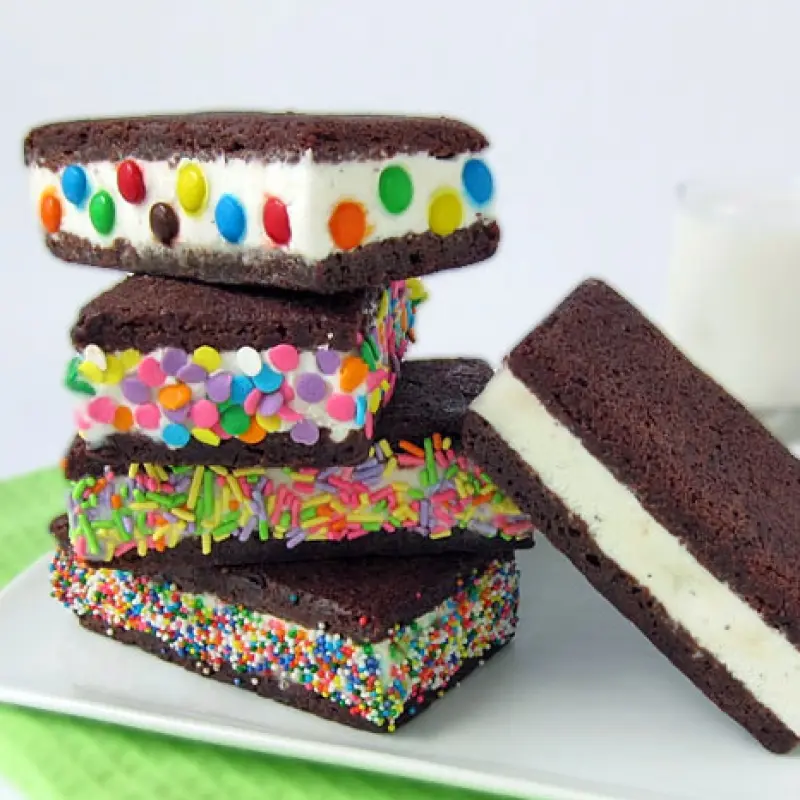 Brownie Ice Cream Sandwiches