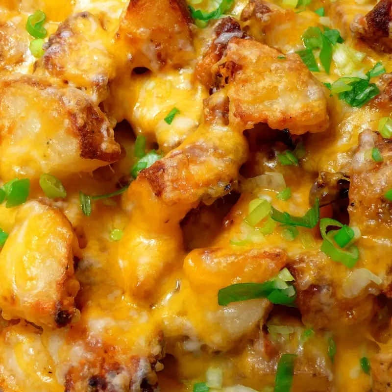 Roasted Ranch Potatoes with Bacon and Cheese