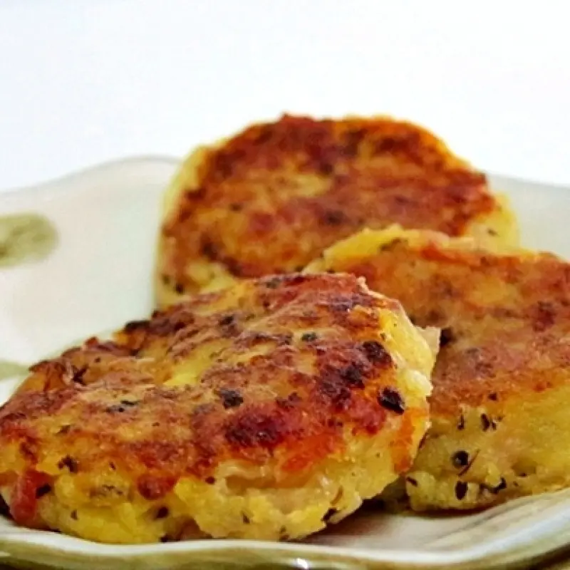 Bacon Potato Cake with Cheese