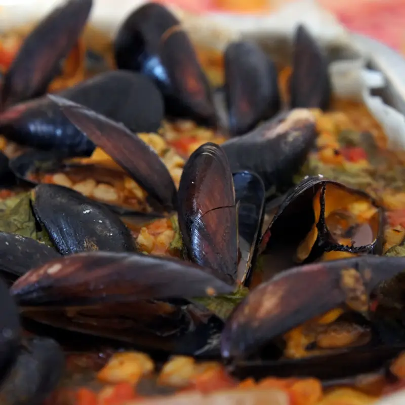Tiella di Orzo Patate e Cozze