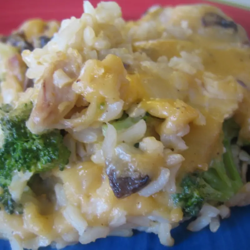 Chicken Broccoli Cheese Rice Casserole