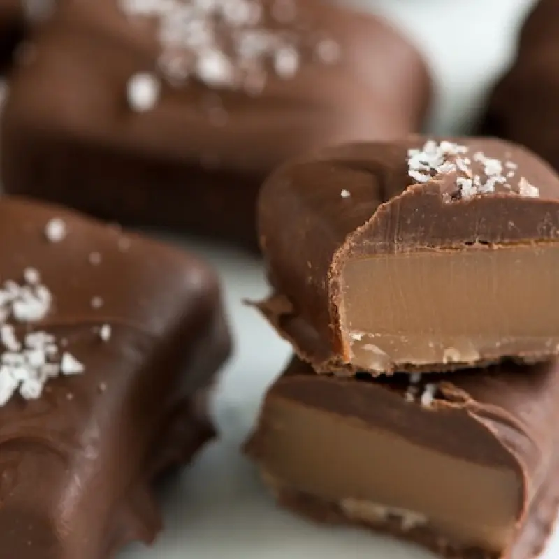 Salted Chocolate Covered Caramels