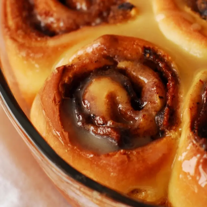 Bacon Stuffed Cinnamon Rolls with Maple Icing