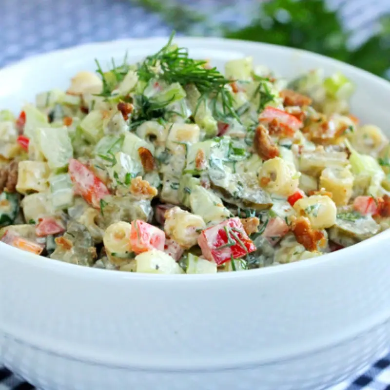 Loaded Macaroni Salad With Bacon