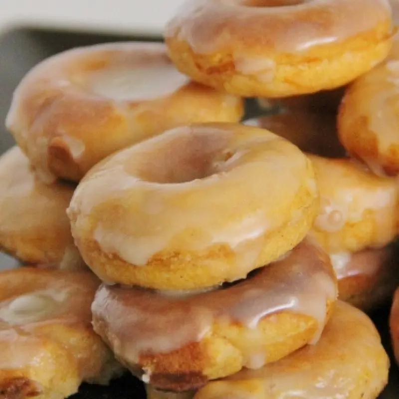 Mini Sweet Potato Donuts with Maple Glaze