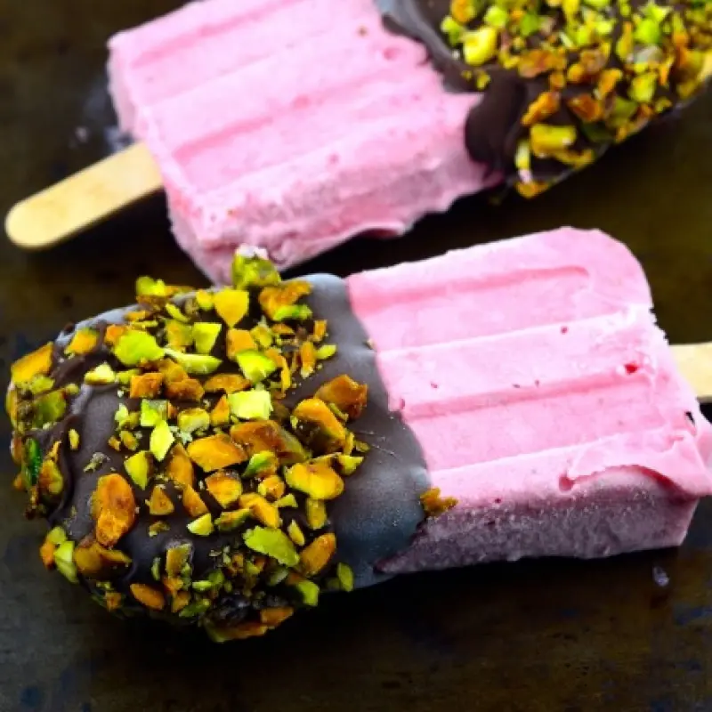 Strawberry Cream Popsicles