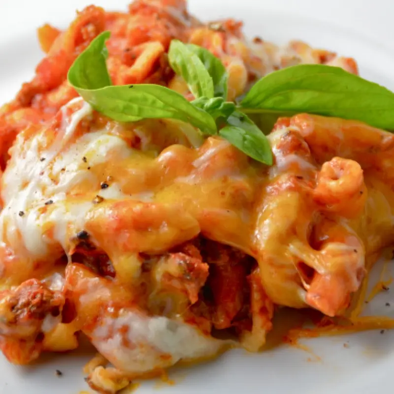 Slow Cooker Meat Lovers Pizza Pasta Hot Dish