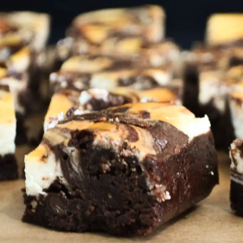 Baileys Cheesecake Marble Brownies