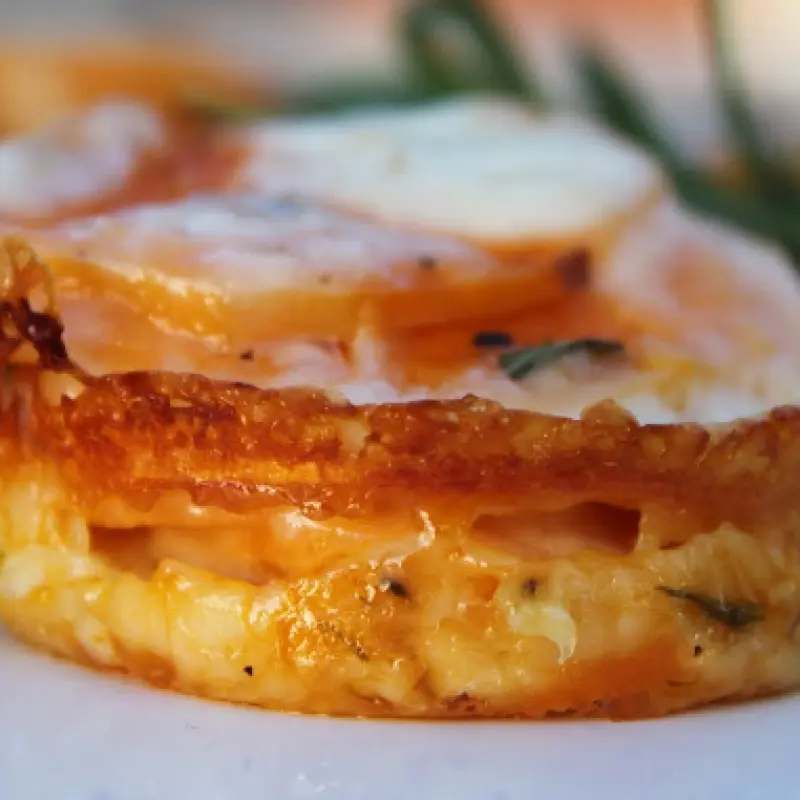 Scalloped Sweet Potato Stacks