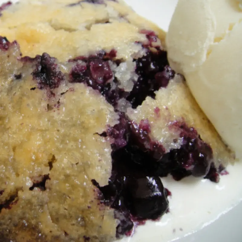 Red White and Blueberry Cobbler
