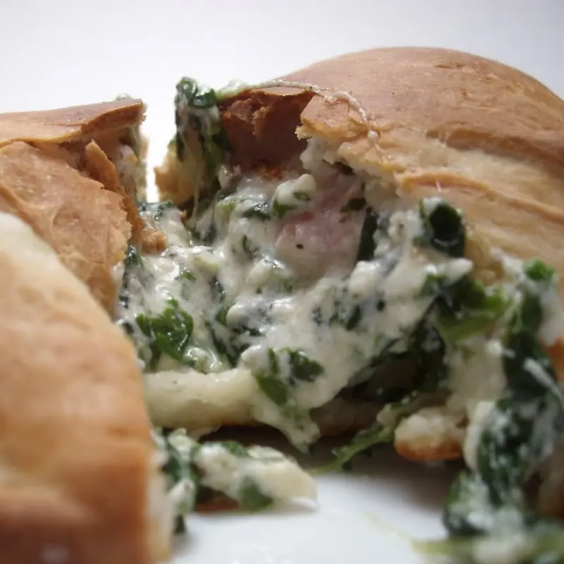 Ham Spinach and Sun Dried Tomato Calzones