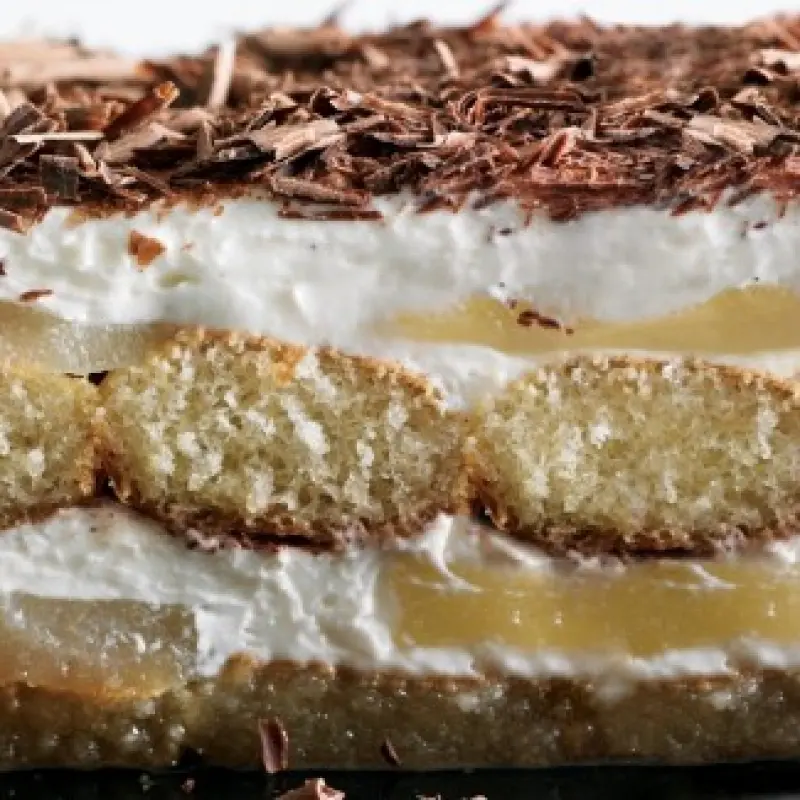 Prosecco Poached Pear Tiramisu