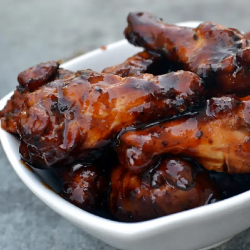 Smoked Honey Bourbon Chicken Wings