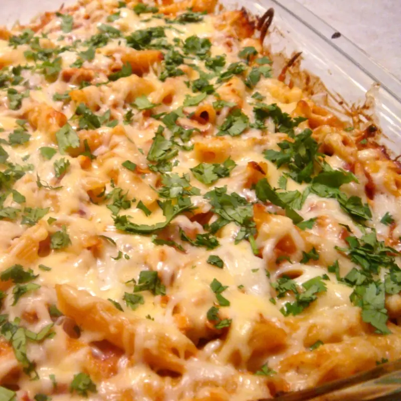BBQ Chicken Pasta Bake