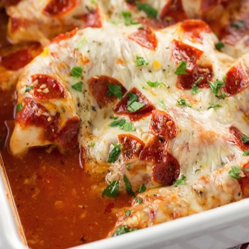 Cheesy Pizza Chicken