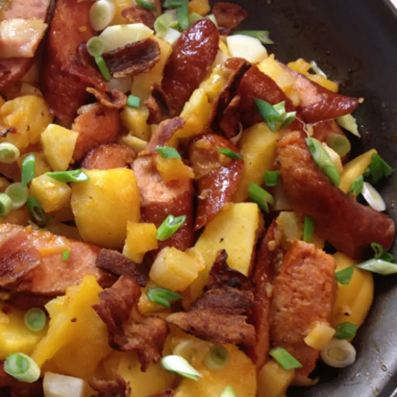 Potato Apple Bacon Sausage Casserole With Irish Butter