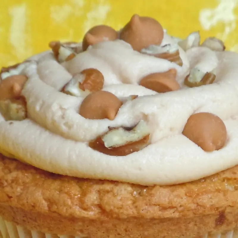 Butterscotch Cupcakes with Butterscotch Buttercream Frosting
