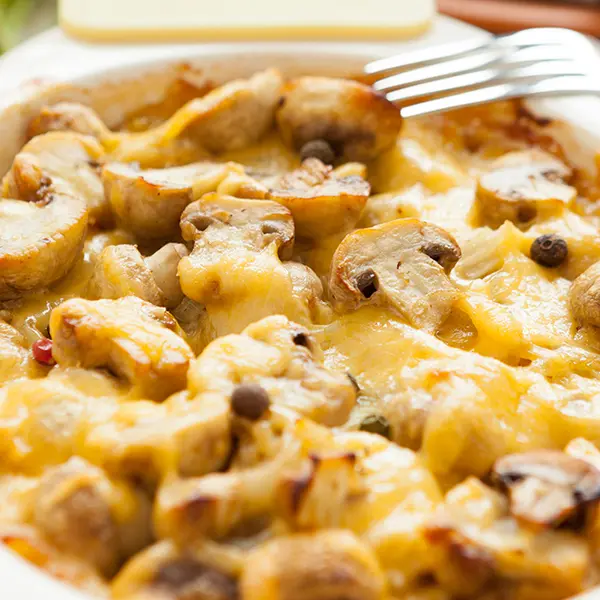 Baked Mushroom and Cheese Penne