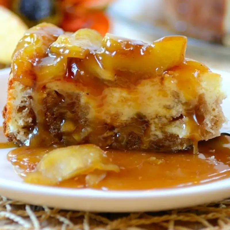 Caramel Apple Brownie Cheesecake