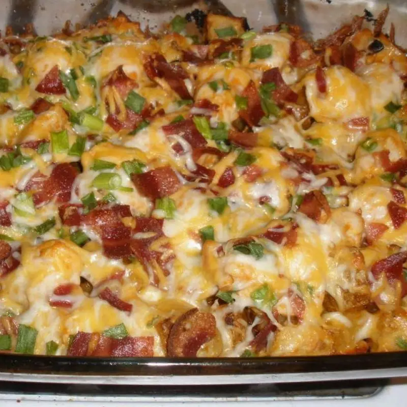 Loaded Potato and Chicken Casserole
