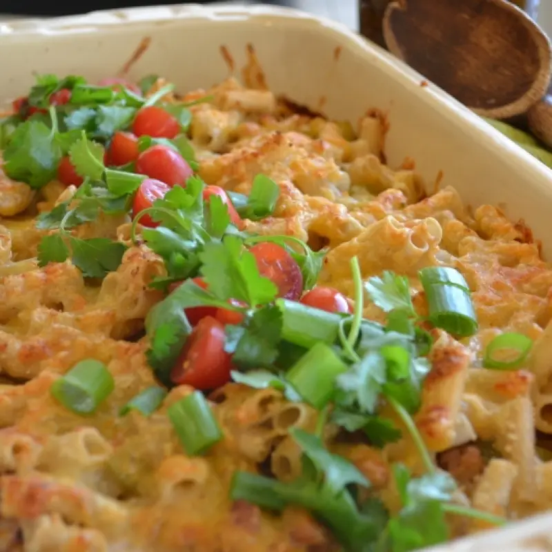 Lightened up Mexican Mac and Cheese
