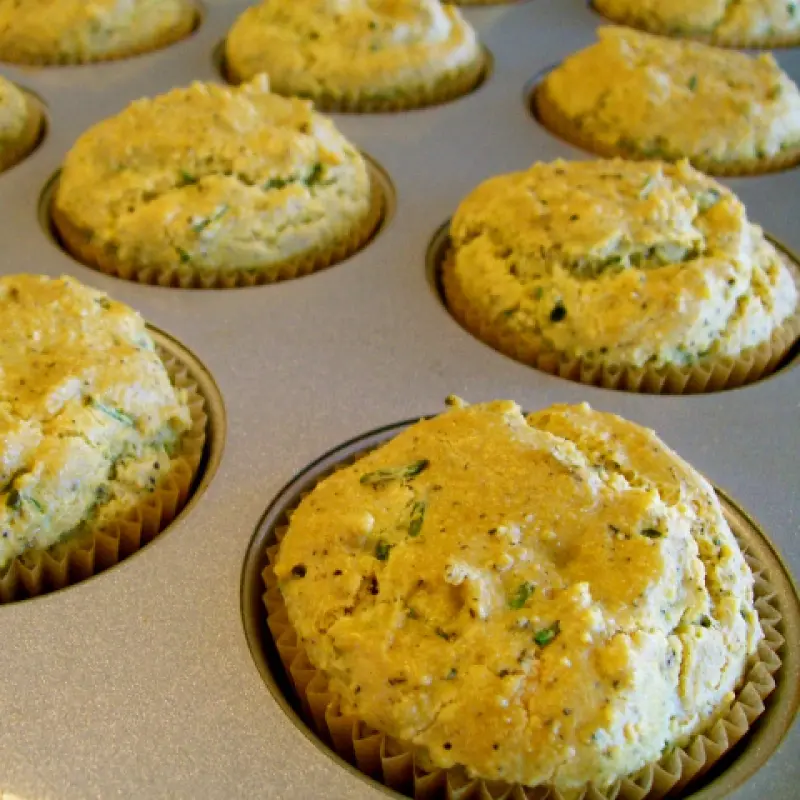 Garlic, Rosemary and Chive Muffins