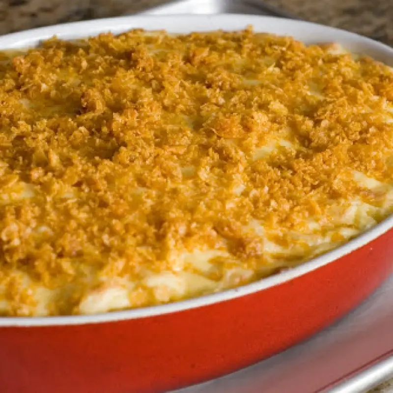 Potato Casserole With Corn Flake Topping