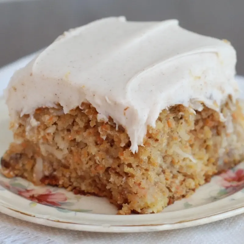 Carrot Cake with Buttermilk Glaze and Cinnamon Cream Cheese Icing