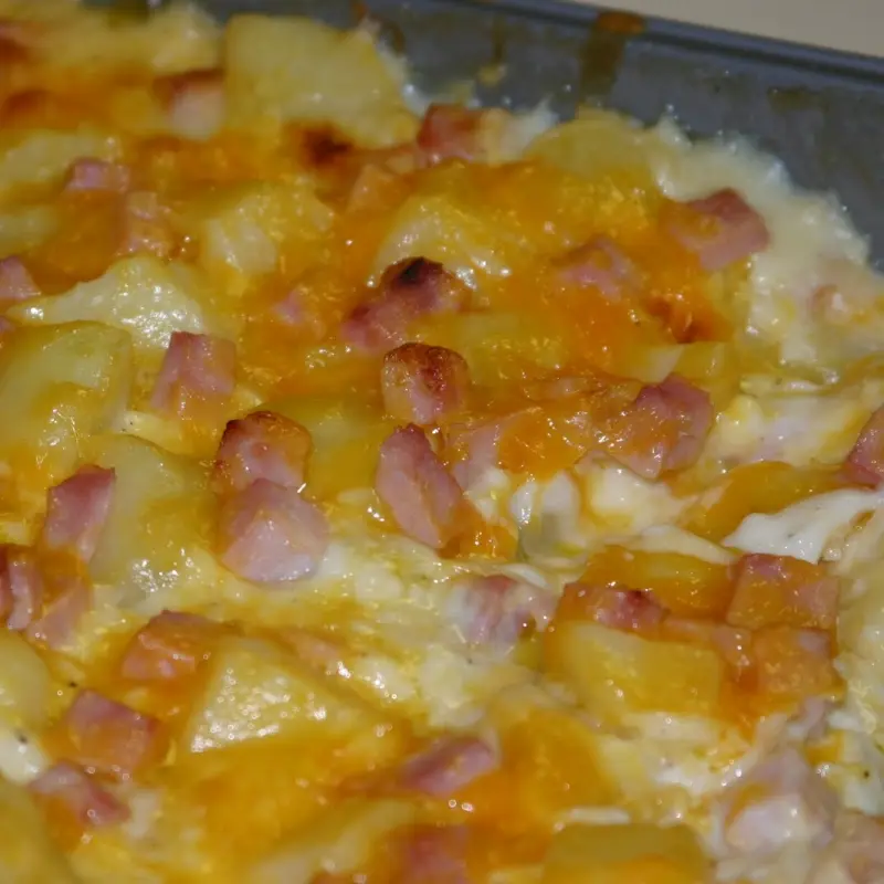 Ham Potato and Cheese Casserole