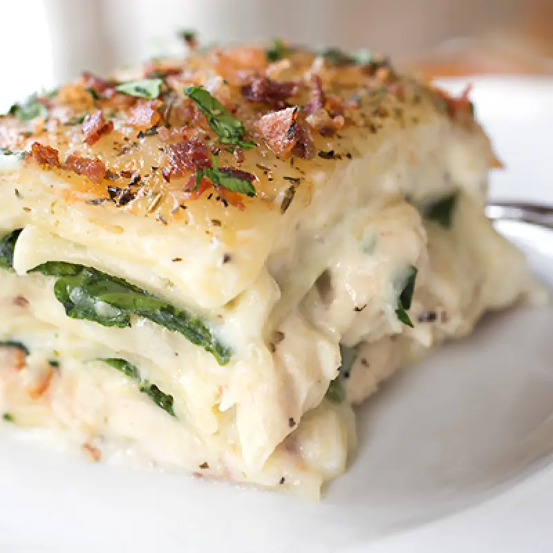 Creamy Chicken Florentine Lasagna