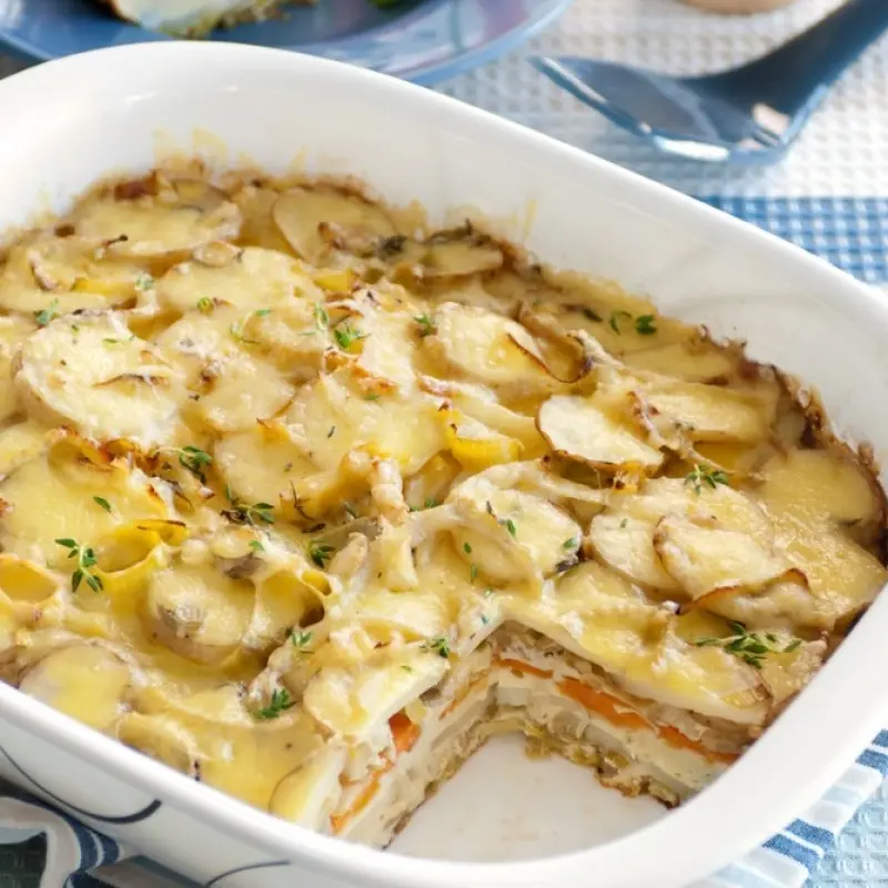 Layered Potato Parmesan Baked Frittata