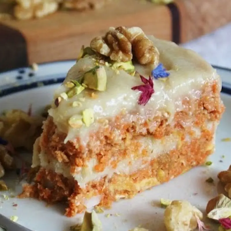 Carrot Cake with Cashew Cream