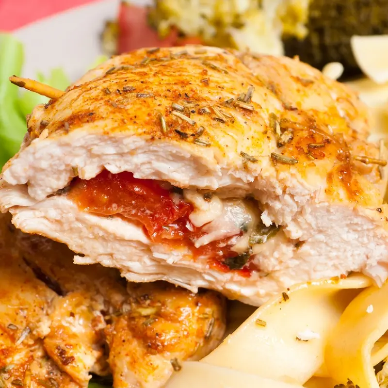 Pepperoni Mozzarella Stuffed Chicken Breasts