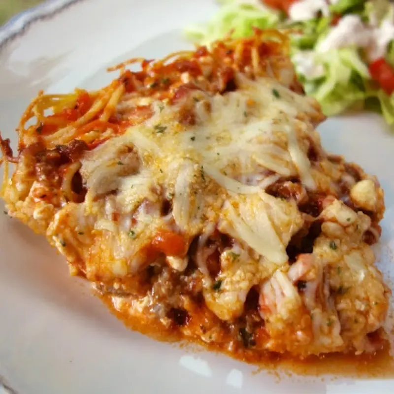 Spaghetti and Italian Sausage Pie
