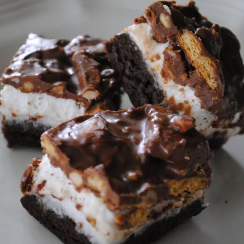 Marshmallow Crunch Brownie Bars