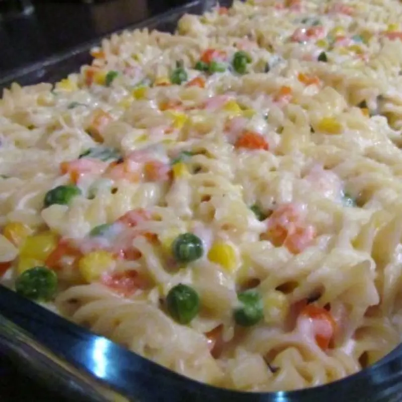 Fusilli Alfredo Bake