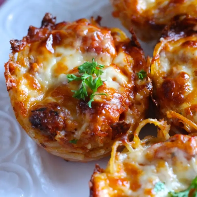 Spaghetti Pie Muffins