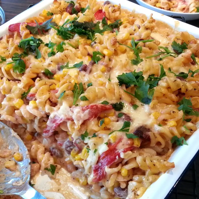 Mexican Fusilli Pasta Bake