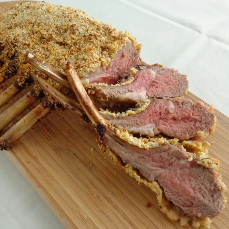 Honey Mustard Crusted Rack of Lamb