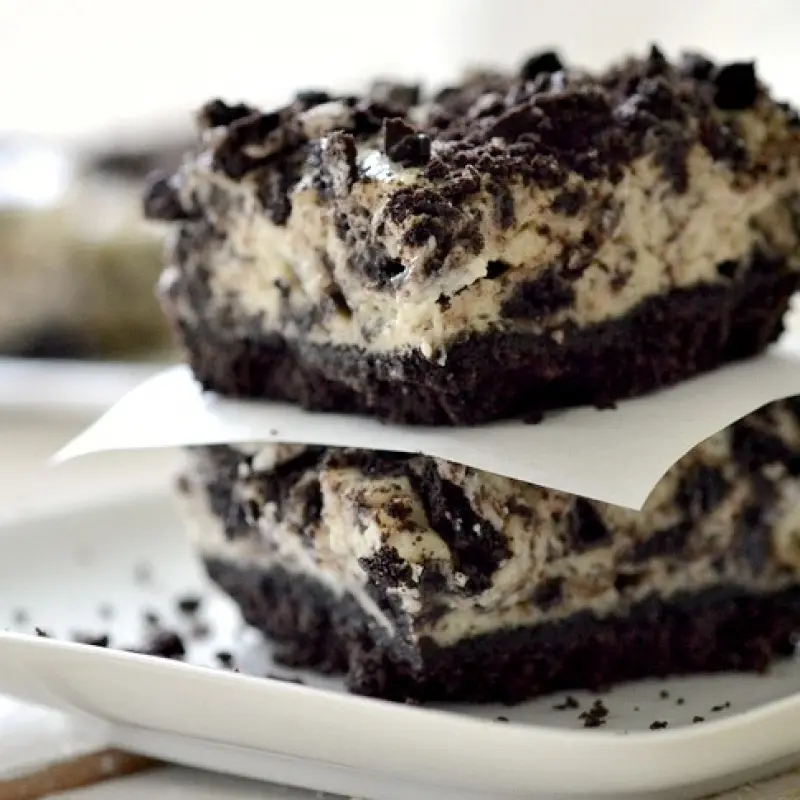 Lighter Cookies N Cream Cheesecake Squares