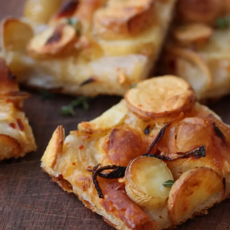 Roasted Potato and Onion Pizza