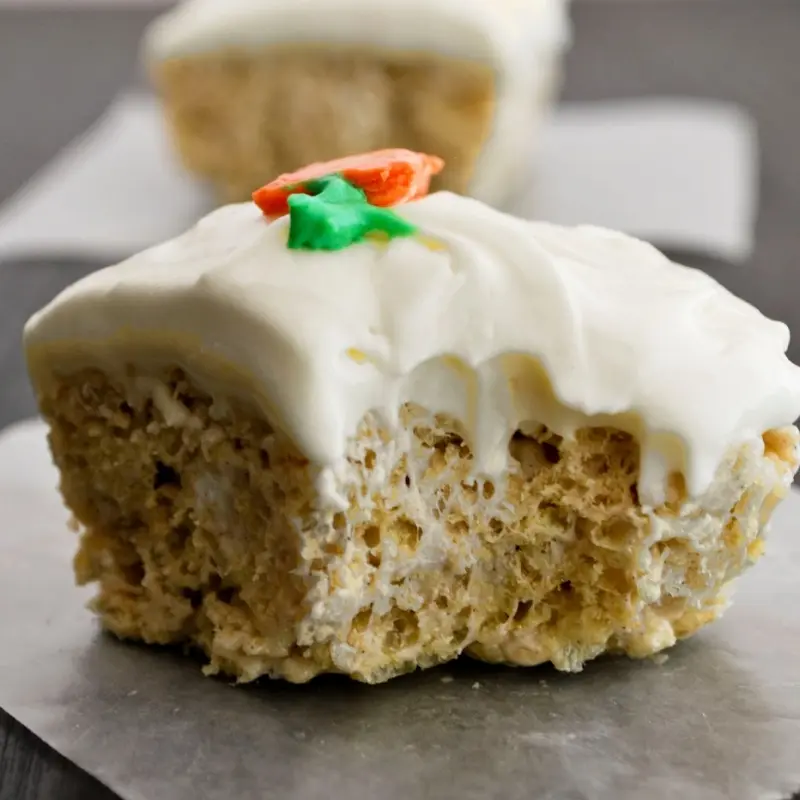 Carrot Cake Rice Krispy Treats
