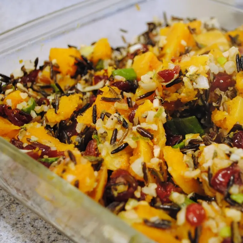 Wild Rice and Butternut Squash Dressing
